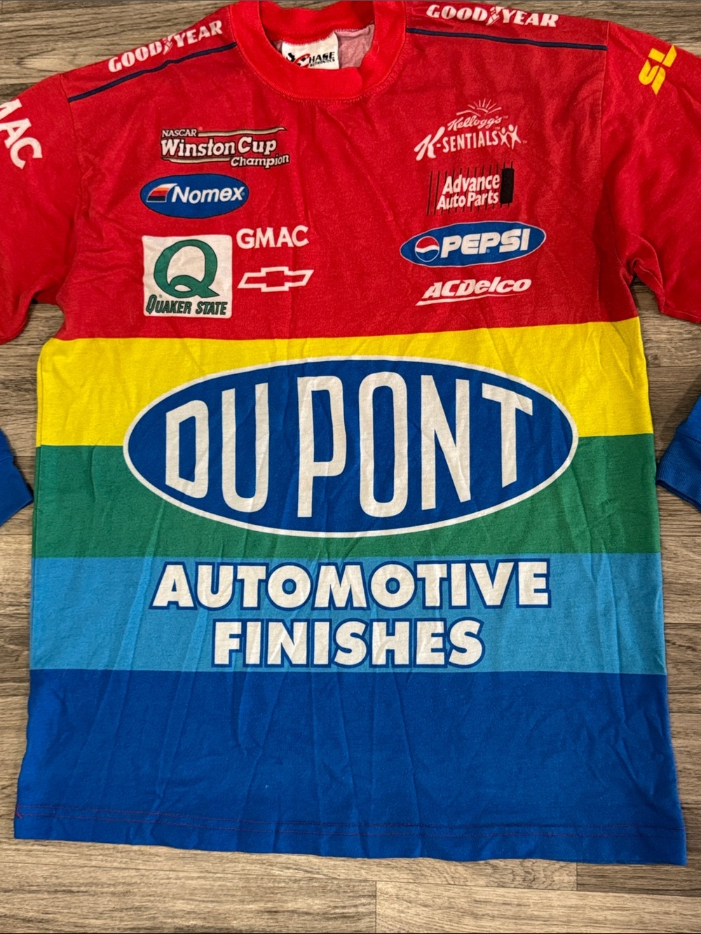 Vintage 90’s Chase Authentics Jeff Gordon NASCAR long sleeve shirt men’s sz L - Picture 5 of 15